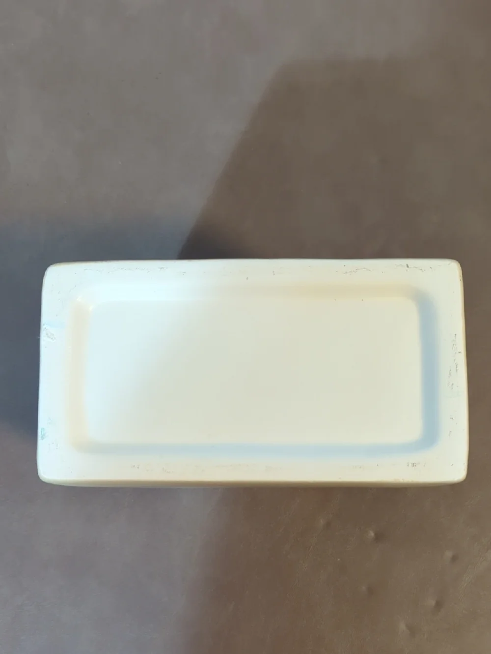 White And Tan Ceramic House Napkin Holder Kitchen Utensils Holder Winter Theme